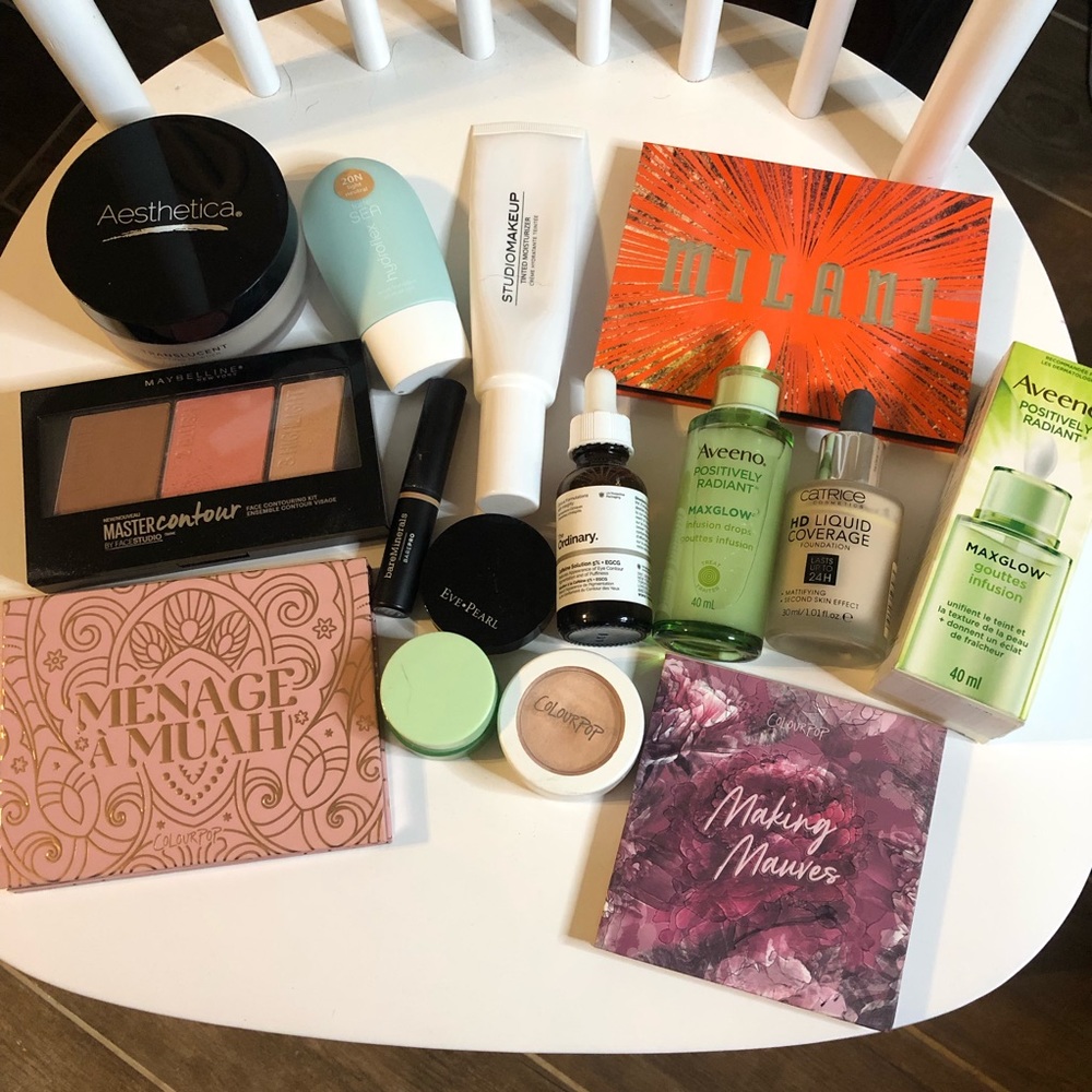 AWESOME Makeup and Skincare lot!!! Glow Recipe, Colourpop, Tarte, and more